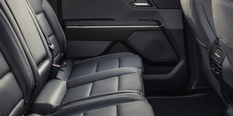 Interior of the 2026 GMC Sierra EV Elevation Extended Range featuring a spacious cabin, premium seating