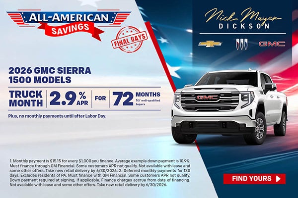 2026 GMC Seirra 1500 Models
